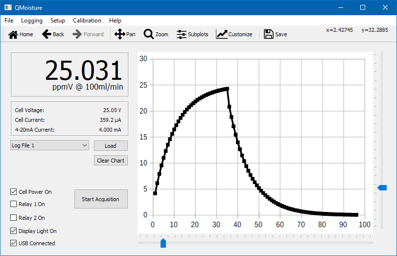 Q-Moisture Screenshot der Q-Moisture-Software